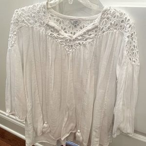 Crown and ivy white eyelet top